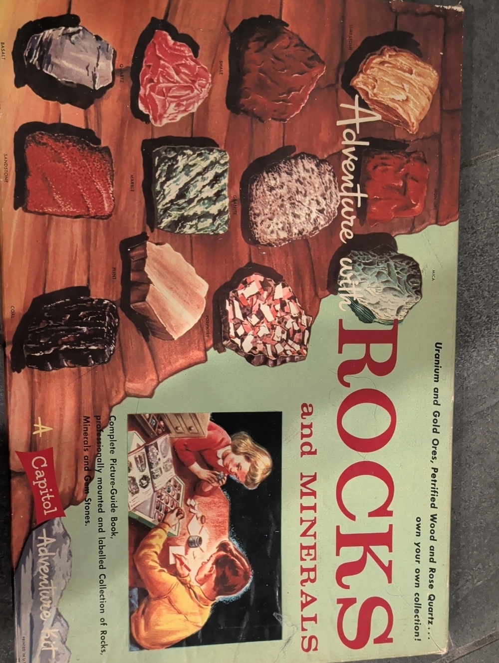 Adventure with Rocks and Minerals Vintage Home School Fossils Hands On Education